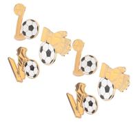 HOLIDYOYO Lot de 6 Broches Football en Métal Badges Souvenir Sport Polyvalents pour Chemises Paquet à Dos et Casquettes Épinglettes Ballon et Gardien de But Accessoires Fan de Foot
