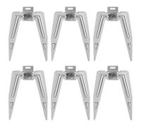 HOLIDYOYO Lot De 6 Fourchettes Pour Tournebroche En Acier Inoxydable Accessoire De Rôtissoire Pour Poulet Rôti Et Viande Avec Vis Pour Barbecue Four Et Cuisine Extérieure