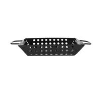 HOLIDYOYO Panier à Légumes Revêtement Antiadhésif, Grosse Capacité et Résistance à Chaleur en Acier au Carbone pour Barbecue pour Grillades en Plein Air Lors de Grandes Réunions