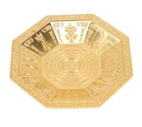 HOLIDYOYO Plat Feu Octogonal Résistant Vieillissement et Anti-décoloration en Fer Doré pour Offrandes Bouddhistes pour Sacrifices Familiaux et Décoration Religieuse