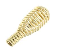HOLIDYOYO Poignée à Ressort pour Poêle à Granulés en Acier Inoxydable Or, Poignée de Cheminée, Ouverture et Fermeture Fluides, Design Ergonomique, pour Poêles à Bois et Fumoirs