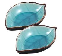HOLIDYOYO Repose-cuillères En Céramique Forme Feuille 2 Pcs Pour Organiser Repose Baguettes Et Ustensiles Plaque De Cuisson