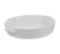 HOLIDYOYO Saladier Rond en Céramique Blanche Double Poignée pour Cuisson Uniforme, pour Servir Poulet et Fruits Dîner Quotidien