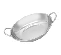 HOLIDYOYO Sauteuse Acier Inoxydable Double Poignées, Wok Fin Cuisson Quotidienne, Anti-scalding et Antidérapante, comme Présent de Pendaison de Crémaillère
