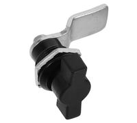 HOLIDYOYO Serrure à Came à Poignée en T Noir, Matériau Abs Métal, Facile à Utiliser, Fiable, pour Coffrets Électriques et Boîtes à Outils en Milieu Professionnel