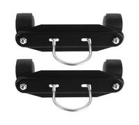 HOLIDYOYO Support pour Radiateur Électrique à Bain d'Huile avec 4 Roulettes Pivotantes 360° 2 Plaques Noires et 2 Crochets en U Base Roulante Robuste Compatible Chauffage Intérieur
