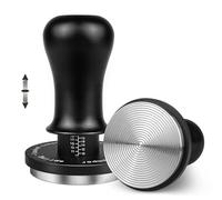 HOLIHOKY Tamper à café de 58 mm, à ressort de 58 mm, tampon à expresso calibré à pression constante de 13,6 kg pour porte-filtre de 58 mm, base filetée en acier inoxydable 304, noir