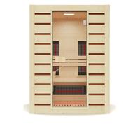 Holl's Sauna Hybride Combi 2 Places 140 x 130 x 190 cm + Poele HARVIA Vega 3,5kw + Pierres pour poêle 20kg Ø 5-10 cm