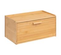 HollyHOME Boîtes à pain rectangulaires en bambou naturel pour cuisine, boîte de rangement pour pain, boîte de rangement avec couvercle, rectangulaire naturel