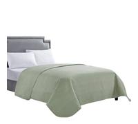 HollyHOME Pinsonic Couvre-lit matelassé à Carreaux Super Doux pour lit Simple, 218,4 x 243,8 cm, Sauge, lit Double/Grand lit