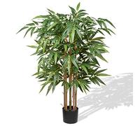 Hollyone Bambou Artificiel Extérieur, Plante Artificielle Grande, H: 120CM, Fausse Plante, Plante Artificielle Decoration, Arbre Artificiel Exterieur, Plante Verte Artificielle