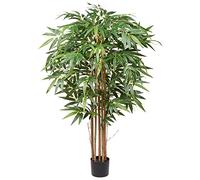 Hollyone Bambou Artificiel Extérieur, Plante Artificielle Grande, H: 150CM, Fausse Plante, Plante Artificielle Decoration, Arbre Artificiel Exterieur, Plante Verte Artificielle