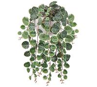 Hollyone Plantes artificielles suspendues en pot, guirlande de cœurs pour intérieur et extérieur, plantes rampantes artificielles pour la maison, le mur, le salon, la chambre, le bureau