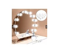 Hollywood Dressing Mirror 10 LED Maquillage Vanity Light String blanc et blanc chaud et blanc naturelBlanc
