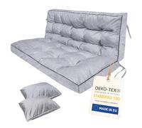 Hollywood Swing Cushion Plus 2X Small Pillow - Mobilier de jardin Tissu imperméable avec certificat et sangles attachés - Blomster