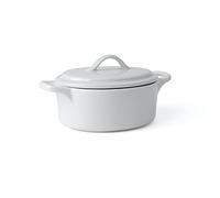 Holst Porcelaine COC 201 Cocotte/kokotte/Marmite avec Couvercle 0,42 L, Blanc, 12,9 x 11,6 x 8,4 cm