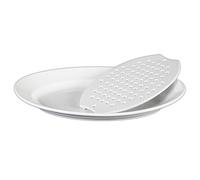 Holst Porcelaine ita 39 FA2 Asperges et de Égouttoir Plaque 38 cm 2 pièces Blanc 38,5 x 25.7 x 4,8 cm