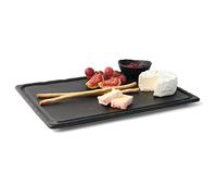Holst Porcelaine SDS 006 Porcelaine Plateau Ardoise Design 33 x 24 cm, Plastique, Noir, 33 x 24 x 1,5 cm