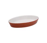 'Holst Porcelaine TOB 15522 Plat et de Moule Ovale Marrone en céramique, Blanc/Marron, 22,5 x 14 x 4 cm