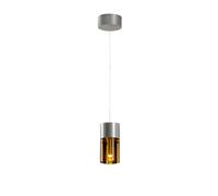 Holtkötter Aura P1 Verre Pendelleuchte, aluminium mat, verre ambre