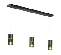 Holtkötter Aura P3 Verre Pendelleuchte, platin, verre ambre