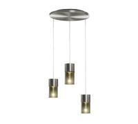 Holtkötter Aura R3 Verre Pendelleuchte, aluminium mat, verre ambre