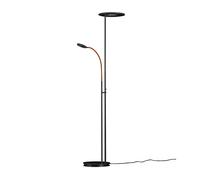 Holtkötter Nova Flex 9908-2 Deckenfluter, métal noir, tube flexible rouge