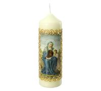 Holyart Bougies, cierges, chandelles: Bougie Sainte Anne moulure dorée 165x50 mm