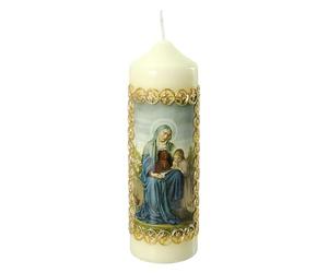 Holyart Bougies, cierges, chandelles: Bougie Sainte Anne moulure dorée 165x50 mm
