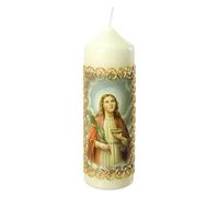 Holyart Bougies, cierges, chandelles: Bougie Sainte Lucie encadrement doré 165x50 mm