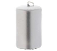 Holyart Bougies de Noel: Bougie Noël Argent 8x5 cm