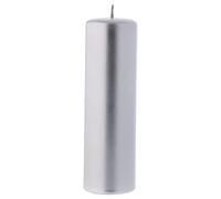 Holyart Bougies de Noel: Bougie Noël Couleur métallique Ceralacca 20x8 cm Argent