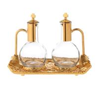 Holyart Burettes liturgiques en métal: Burettes sur Plateau Fusion Couleur Or