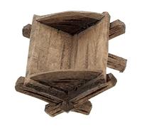 Holyart Crèche Noël Val Gardena: Berceau Simple Enfant Jésus Bois Peint pour crèche Rainell de 9 cm