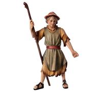 Holyart Crèche Noël Val Gardena: Berger Qui Tire crèche Original Bois Peint Val Gardena 12 cm