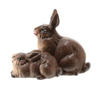 Holyart Crèche Noël Val Gardena: Groupe Lapins Bois Peint crèche Kostner 9,5 cm