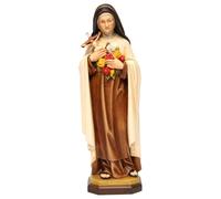 Holyart Sainte Thérèse de Lisieux ou de l'enfant Jésus Peint Val Gardena, 8 cm (3.15 inc.)