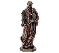 Holyart Statues en résine et PVC: Saint Antoine de Padoue avec l'enfant Jésus en Bronze 20 cm Veronese Design