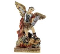 Holyart Statues en résine et PVC: Saint Michel Archange Chasse Le démon Statue résine 10 cm