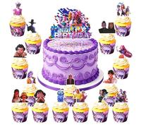 Holyhcx 31PCS Decoration Gateau KPO,Happy Birthday Decoration Gateau,Deco Gateau Anniversaire avec 1 Cake Topper,30 Cupcakes pour Fournitures de Fête d'anniversaire
