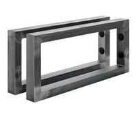 Holzbrink 2x support mural 350x150 mm Acier Brut pour vasque, support lavabo design et robuste ou support d'étagère murale, fixation murale sur le plan de vasquehplatte