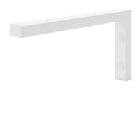 HOLZBRINK Équerre étagère murale 30 cm x 15 cm HLA-B (1 pc.) | Équerre metal pour lavabo salle de bain, support étagère de cuisine | Couleur : Blanc