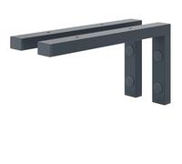 HOLZBRINK Équerre étagère murale 30 cm x 15cm HLA-B (2pc) | Équerres pour etagères murales dans cuisine, salon, support mural salle de bain | Coleur: Anthracite