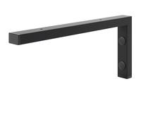HOLZBRINK Équerre étagère murale 35x15 cm HLA-B (1 pc.) | Équerre metal pour lavabo salle de bain, support étagère de cuisine | Couleur : Noir