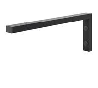 HOLZBRINK Équerre étagère murale 40 cm x 15 cm HLA-B (1 pc.) | Équerre metal pour lavabo salle de bain, support étagère de cuisine | Couleur : Noir