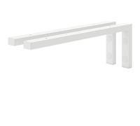 HOLZBRINK Équerre étagère murale 45x15 cm HLA-B (2 pc.) | Équerres pour etagères murales dans cuisine, salon, support mural salle de bain | Coleur : Blanc