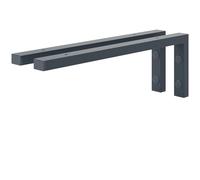 HOLZBRINK Équerre étagère murale 45x15 cm HLA-B (2 pc.) | Équerres pour etagères murales dans cuisine, salon, support mural salle de bain | Coleur : Anthracite