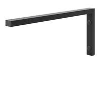 HOLZBRINK Équerre étagère murale 45x20 cm HLA-B (1 pc.) | Équerre metal pour lavabo salle de bain, support étagère de cuisine | Couleur : Noir