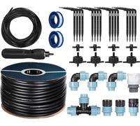HOLZBRINK Kit de démarrage pour l’irrigation en serre, système d’arrosage goutte à goutte : 30 m Tuyau LDPE 20 mm, 4x Goutteur 4l/h, HTB-09-S-30