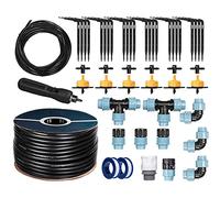 HOLZBRINK Kit de démarrage pour l’Irrigation en Serre, système d’arrosage Goutte à Goutte : 50 m Tuyau LDPE 20 mm, 6X Goutteur 2l/h, HTB-09-G-50
